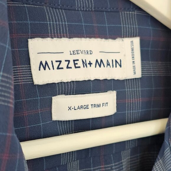 Mizzen + Main Mens Leeward Trim Fit Long Sleeve Button Up Shirt, Stretch, XL - Picture 3 of 7